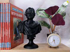 Статуэтка бюст Петр Первый, 26.5 см, черный матовы